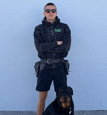 Kurt and Dior the Rottweiler from KAP Plumbing Group